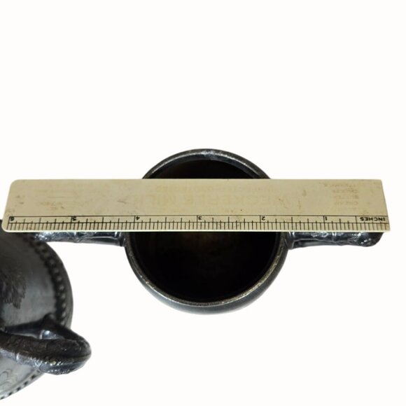 Antique Rockford Silver P Co. Sugar & Cream Dish floral etched rare - Picture 8 of 15